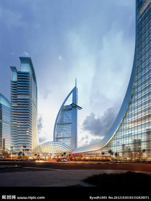 商业中心建筑效果图设计图__psd分层素材_psd分层素材_设计图库_昵图