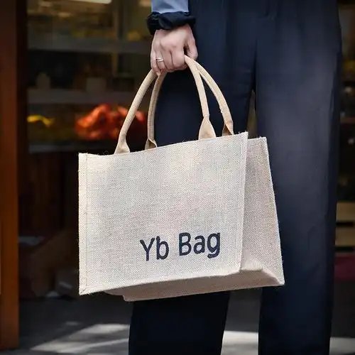 麻布布袋黄麻手提袋定制diy改造大容量环保购物购物袋