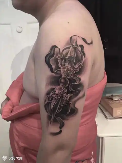 降魔杵_纹身图案手稿图片_清先森的纹身作品集