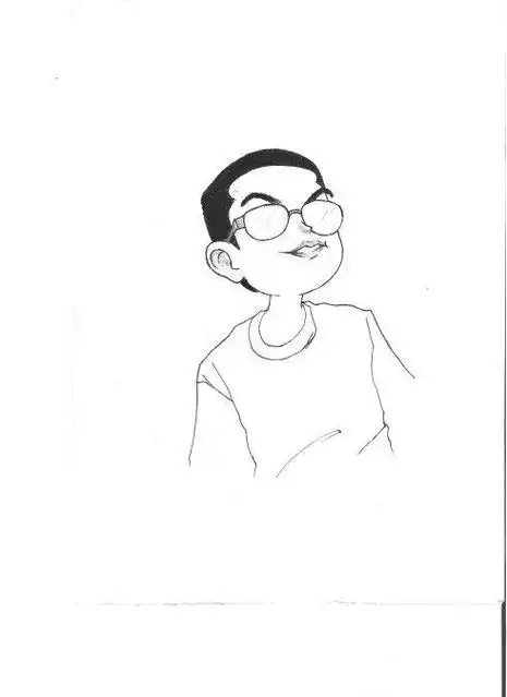 平头小男生简笔画