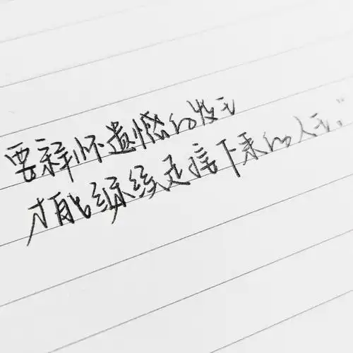 手写遗憾总要释怀