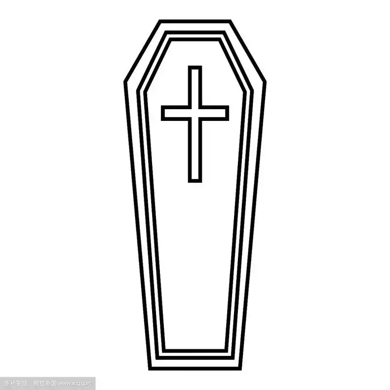 棺材图标轮廓风格