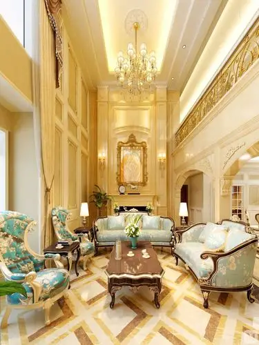 9万349㎡简欧复式装修欧式宫廷极致奢华-红星美凯龙家装效果图