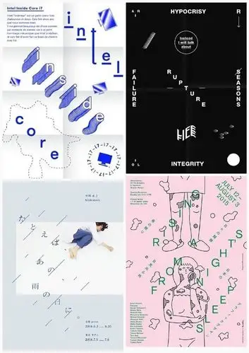 设计参考# 海报设计参考,错落布局海报构图设计方法 #设计秀