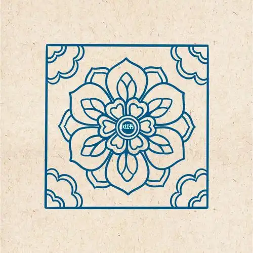 每日一画|中国传统纹样图案|敦煌平棋纹