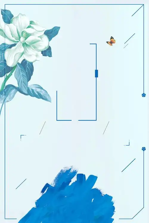 矢量小清新油画海报背景素材