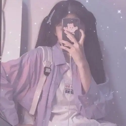 滤镜闪闪手机遮脸女生头像