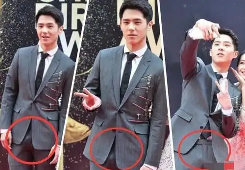 刘昊然激凸出现在这种情况一般都是因为男明星的服装太贴身了,因为很