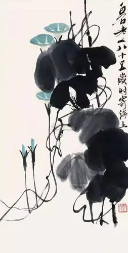 [画坛博览]齐白石画牵牛花,无限情趣!
