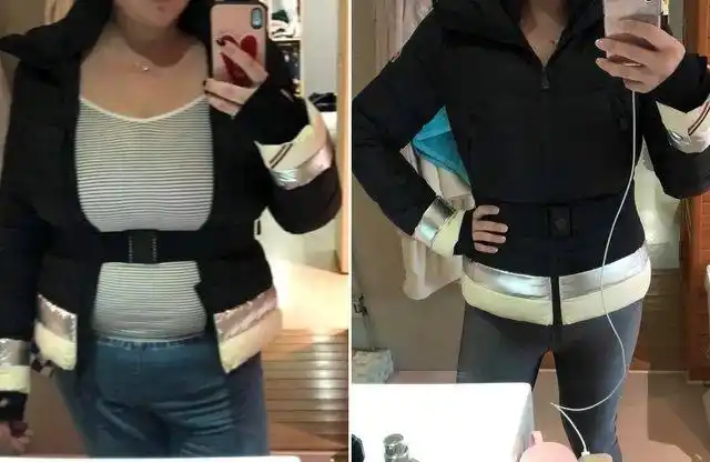 小祯瘦身成功,po减肥前后对比照.