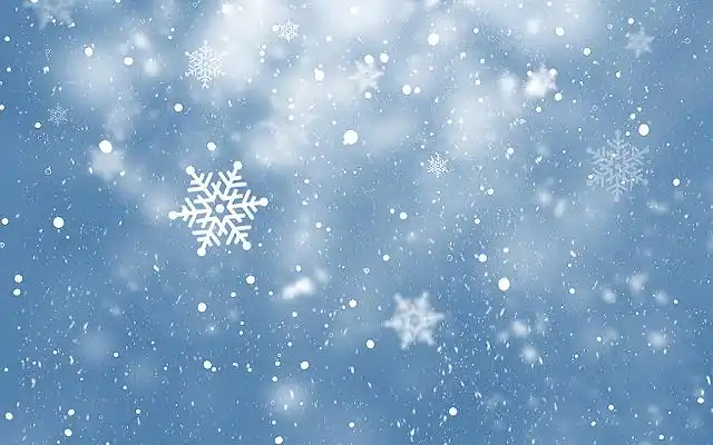 唯美雪景简约小雪大雪插画冬天雪花文艺背景