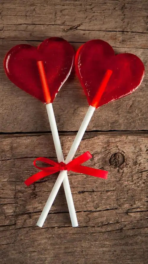 iphone 壁纸 棒棒糖,红色的爱心