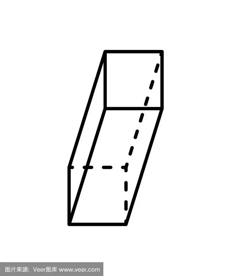 投阴影的长方体黑色几何图形