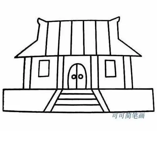 寺庙简笔画建筑类简笔画大全儿童建筑简笔画寺庙的简单画法关于
