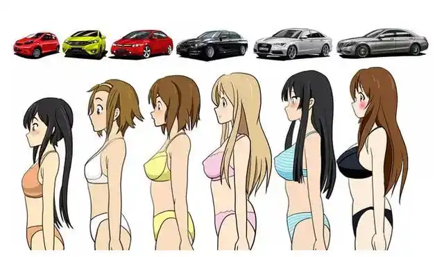 还嫌妹纸胸小先看你能开起什么罩杯的车