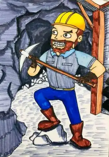 展示图片的同时可以跟学生一起讨论矿工的工作环境的特征特点,然后