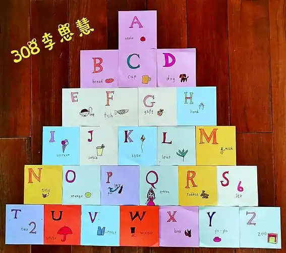 2019-2020学年第一学期三年级备课组活动——字母卡片设计比赛