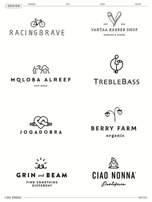 logo设计丨清新有趣的可爱简约标志