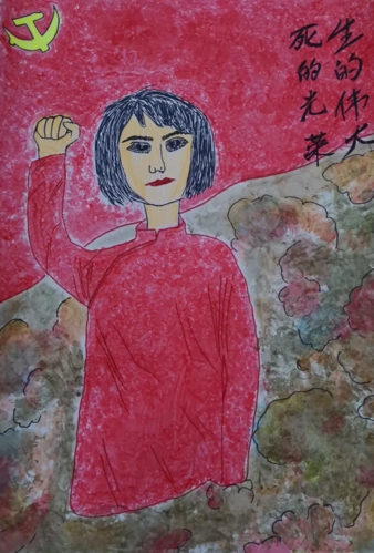 麻阳县图书馆童心向党,童阅湖南—"红色故事我来画"征集作品(8)