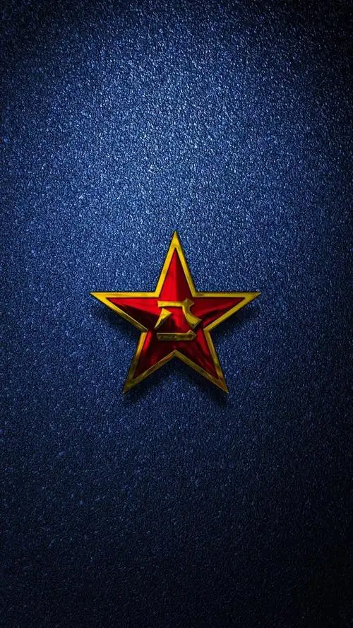 八一军徽墨蓝色磨砂背景