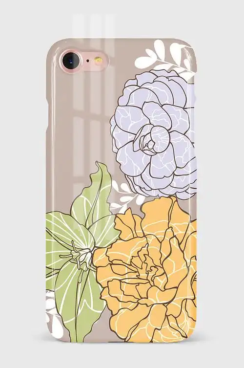 矢量手绘鲜花手机壳图案