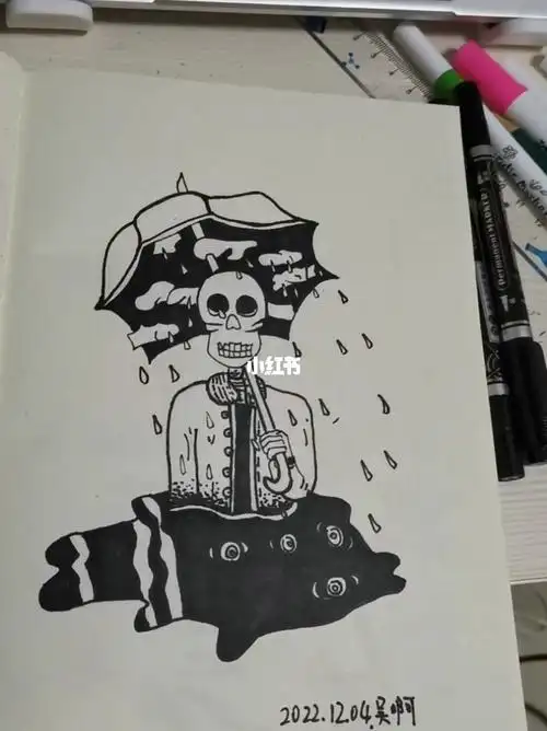 画画打卡05丙烯马克笔临摹