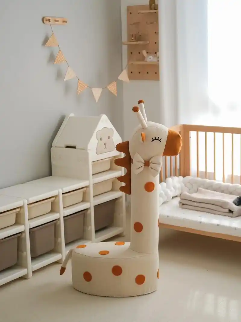 闲置奶粉罐改造长颈鹿00沙发凳丨附教程.用空奶粉罐给乔—di - 抖音