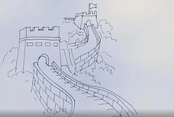 长城的简笔画超简单