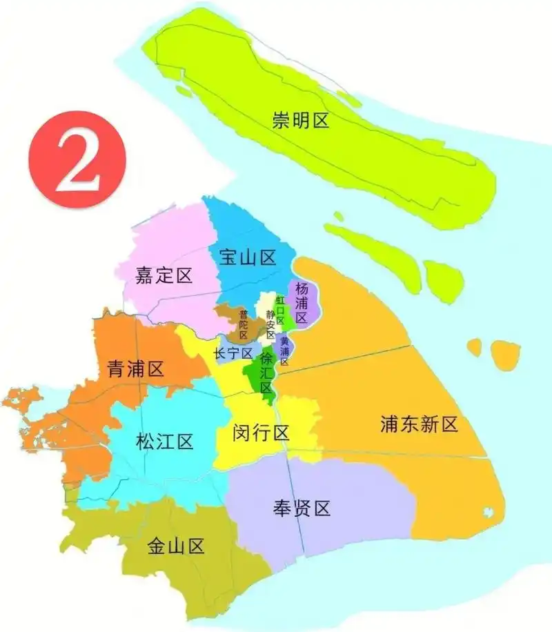 上海全市区域图 带你了解全上海(详细版2⃣ 上海有多少个区县,位置