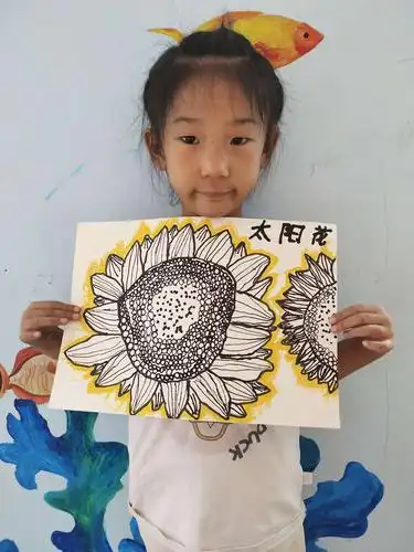《向日葵》线描课