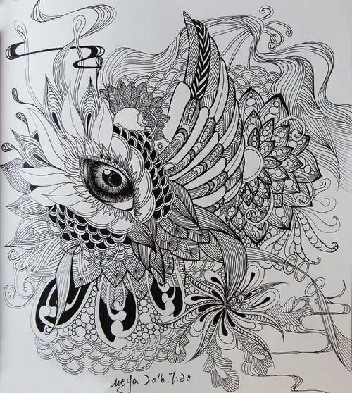 黑白 线描 手稿