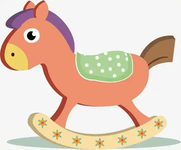 矢量糖果色马卡龙色六一儿童节旋转木马免扣素材