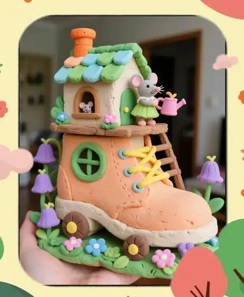 🏠粘土童话:小老鼠的梦幻花园小屋