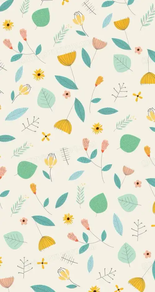 文艺小清新手绘花纹图案