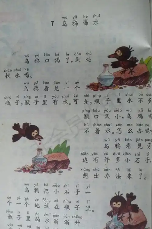 80后一代人的记忆乌鸦喝水三个版本你最看好哪一个