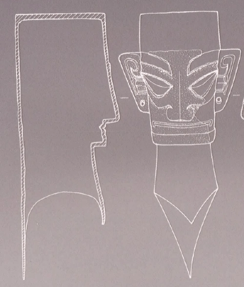 金面罩铜头像_三星堆