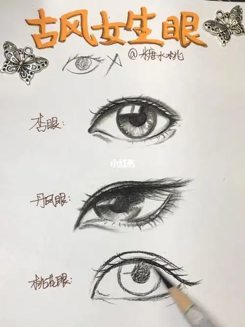 动漫古风人物眼睛简笔画