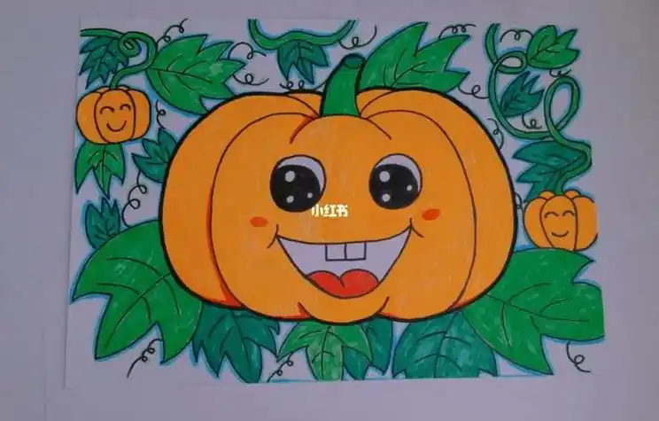 大南瓜简笔画儿童画