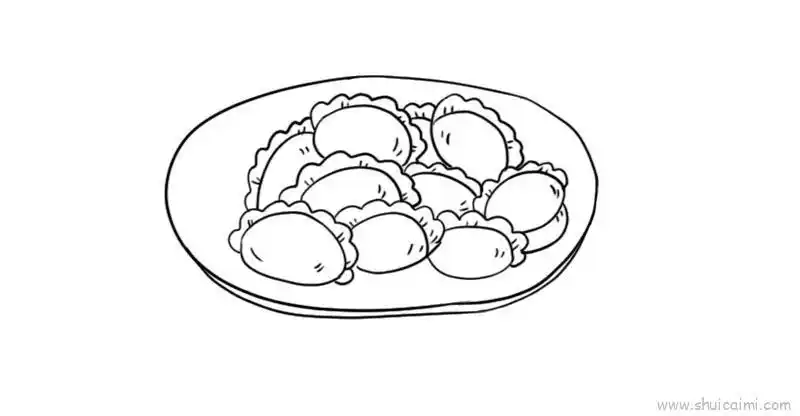 水饺儿童画怎么画 水饺简笔画简单又好看