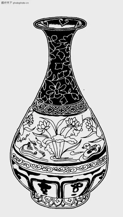 百子图90厘米花瓶