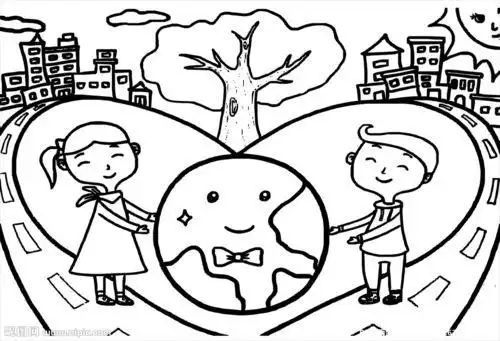 环保简笔画环保简笔画图片大全