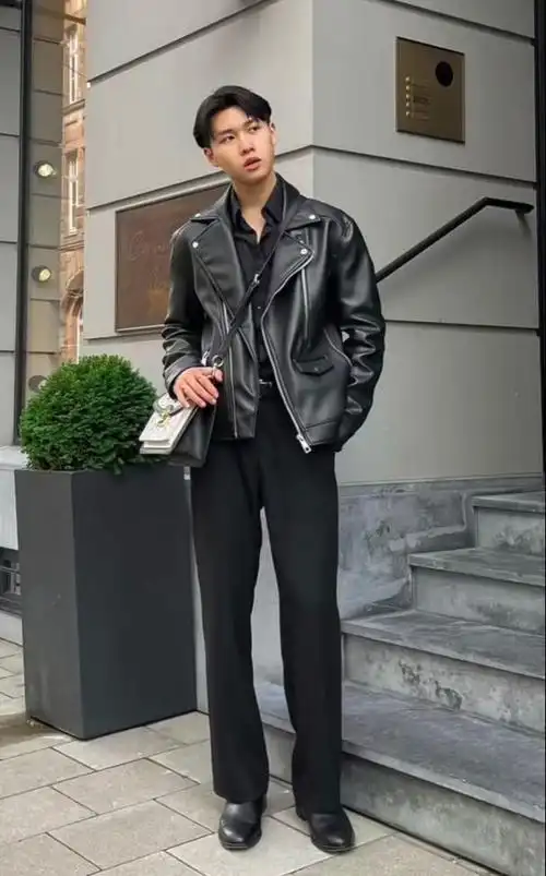 皮夹克搭配什么裤子比较好,皮夹克搭配什么裤子比较好看女(这些造型