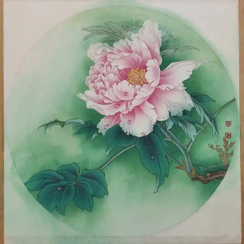 新雨后.改临自李晓明老师工笔牡丹作品《葛胜巾》#工笔牡丹#临 - 抖音