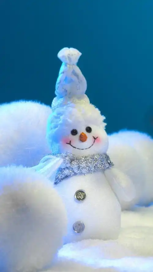 唯美可爱圣诞雪人,节日-手机壁纸