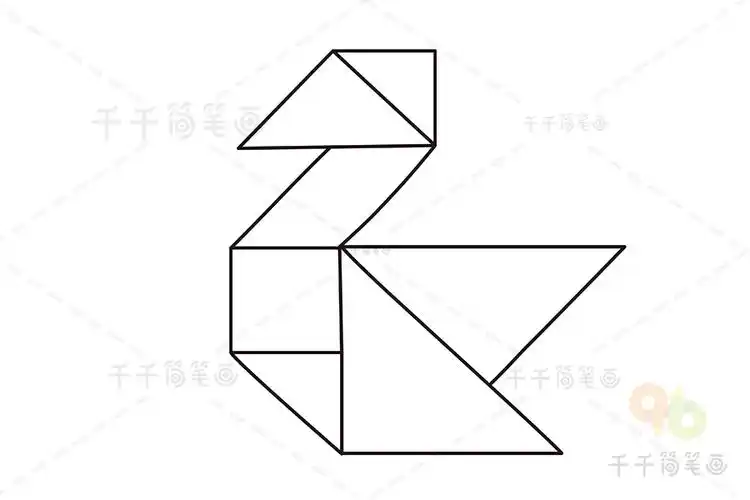 七巧板拼图简笔画教程_儿童玩具简笔画