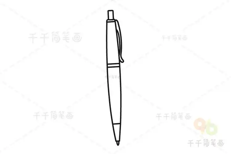 圆珠笔简笔画图片