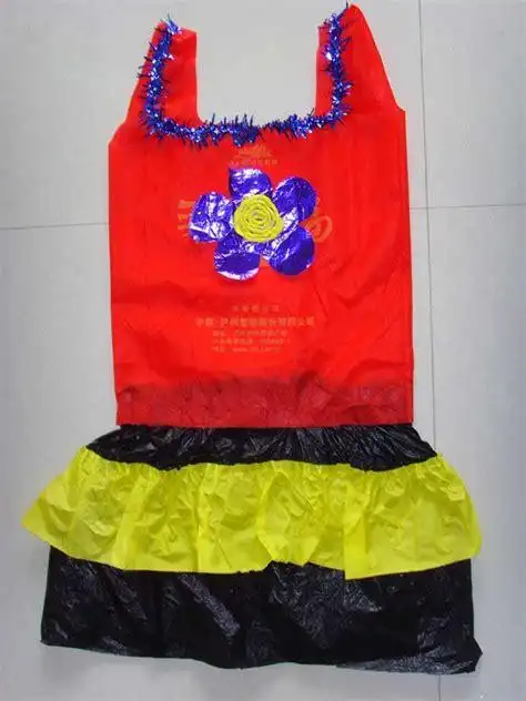 幼儿园环保服装:塑料袋裙子__幼儿教师网