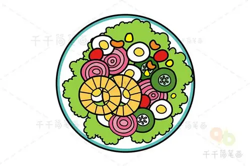 沙拉简笔画