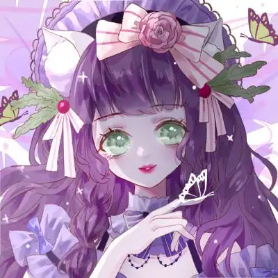 紫色系,洛丽塔少女 紫色系闺蜜头像