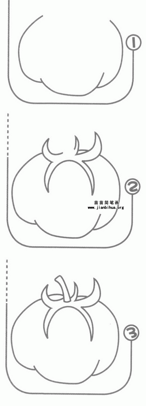 西红柿简笔画图片大全